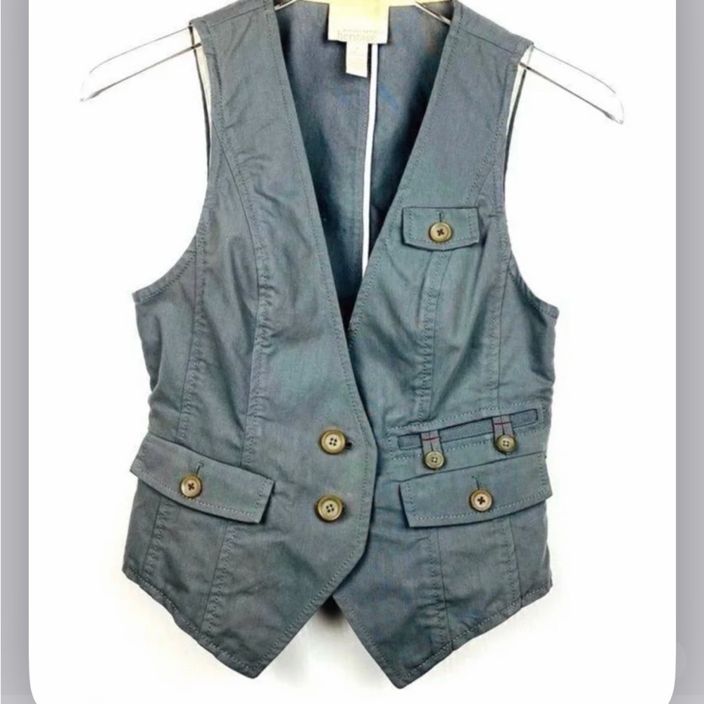 Banana Republic Slate Gray Vest with Button Details